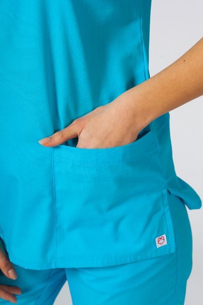 Women’s Maevn Red Panda Asymetric scrub top turquoise-5