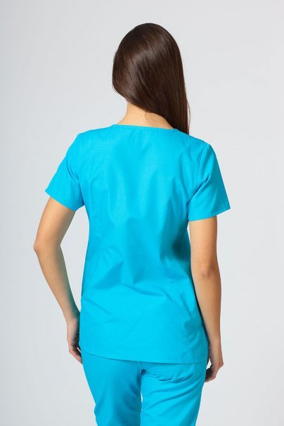 Women’s Maevn Red Panda Asymetric scrub top turquoise-3