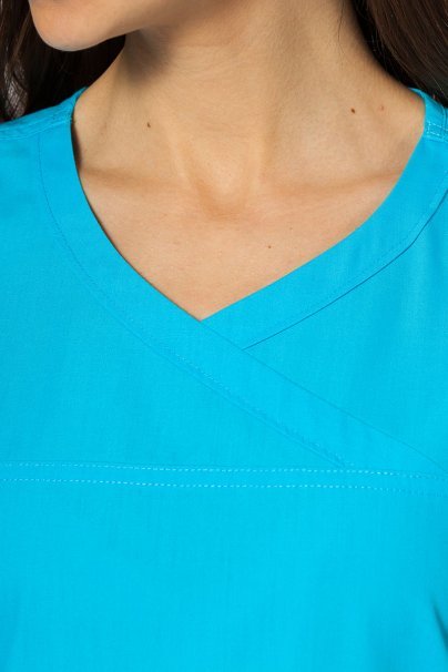 Women’s Maevn Red Panda Asymetric scrub top turquoise-4