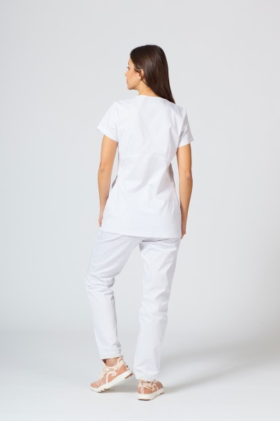 Women’s Sunrise Uniforms Active Kangaroo scrub top white-4