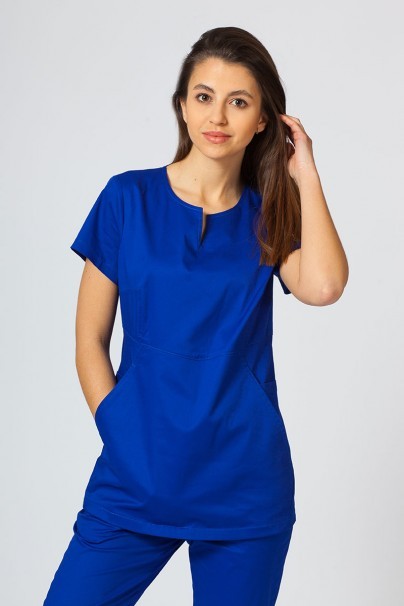 Women’s Sunrise Uniforms scrubs set (Kangaroo top, Loose trousers) galaxy blue-2