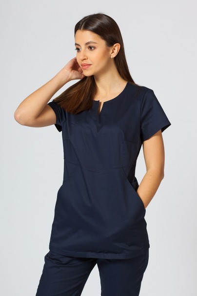 Women’s Sunrise Uniforms scrubs set (Kangaroo top, Loose trousers) navy-2