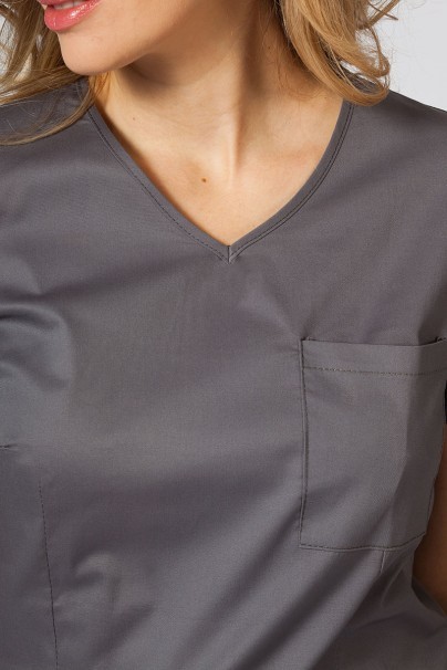 Women’s Sunrise Uniforms Active Fit scrub top pewter-5