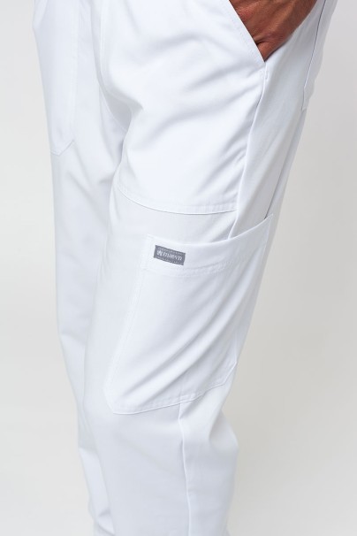 Men's Maevn Momentum Fly Cargo jogger scrub trousers white-3
