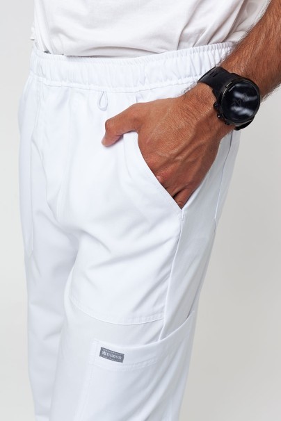 Men's Maevn Momentum Fly Cargo jogger scrub trousers white-2