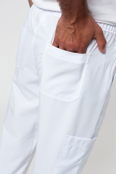 Men's Maevn Momentum Fly Cargo jogger scrub trousers white-4