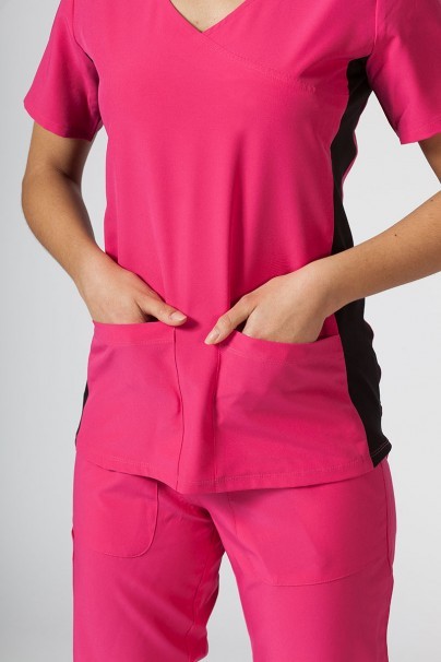 Women’s Maevn Matrix Impulse Asymmetric scrub top hot pink-7