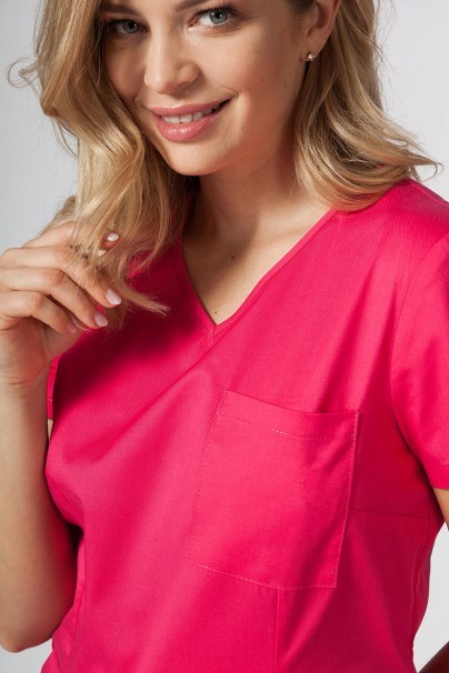 Women’s Sunrise Uniforms Active Fit scrub top raspberry-4