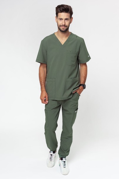 Men's Maevn Momentum V-neck scrub top olive-6