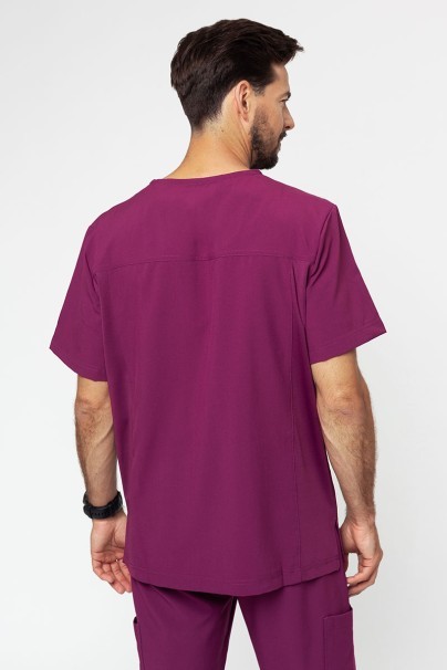 Men's Maevn Momentum V-neck scrub top wine-2