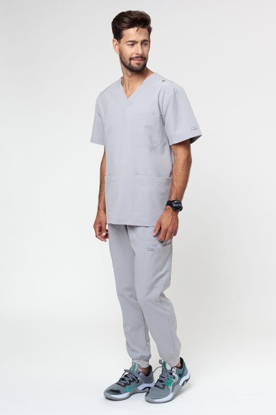 Men's Maevn Momentum V-neck scrub top quiet grey-5