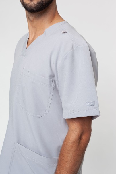 Men's Maevn Momentum V-neck scrub top quiet grey-2