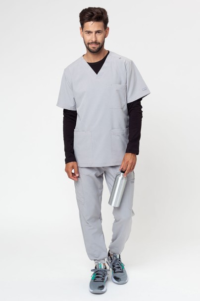 Men's Maevn Momentum V-neck scrub top quiet grey-7