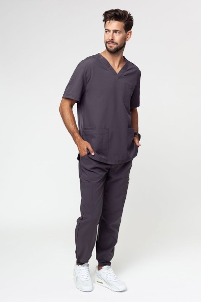 Men's Maevn Momentum V-neck scrub top pewter-4