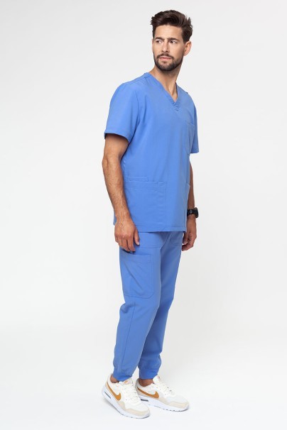 Men's Maevn Momentum V-neck scrub top ceil blue-4