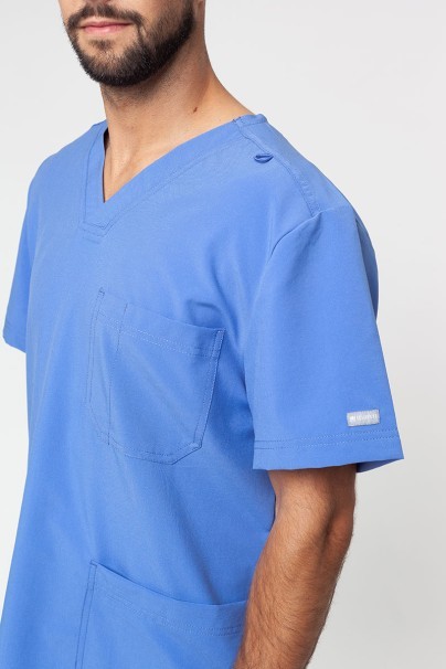 Men's Maevn Momentum V-neck scrub top ceil blue-2