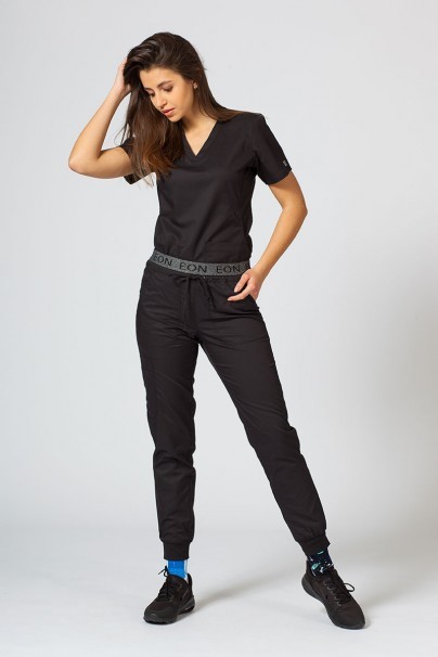 Women's Maevn EON Sporty & Comfy jogger scrub trousers black-1