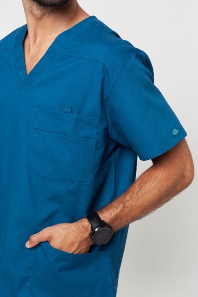 Men's Dickies EDS Signature Men V-neck scrub top caribbean blue-3