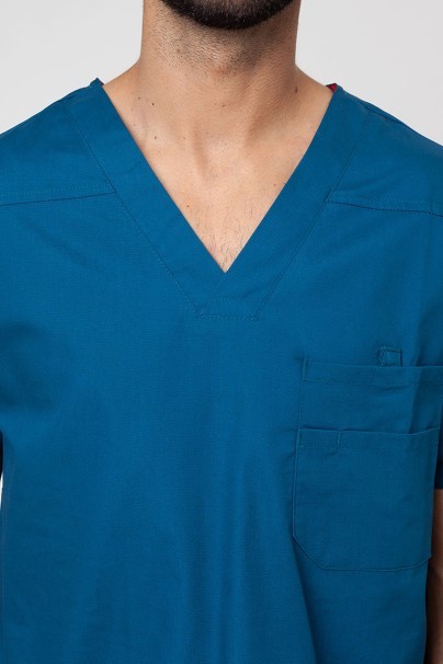 Men's Dickies EDS Signature Men V-neck scrub top caribbean blue-2