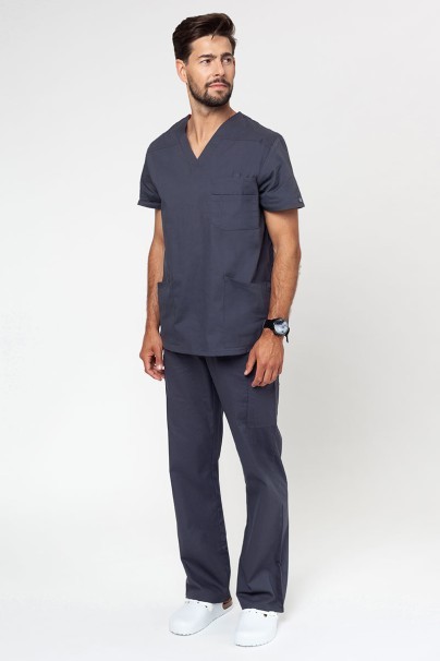 Men's Dickies EDS Signature Men V-neck scrub top pewter-6