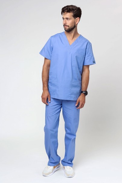 Men’s Cherokee Originals V-neck scrub top ceil blue-5