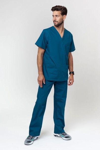 Men’s Cherokee Originals V-neck scrub top caribbean blue-4