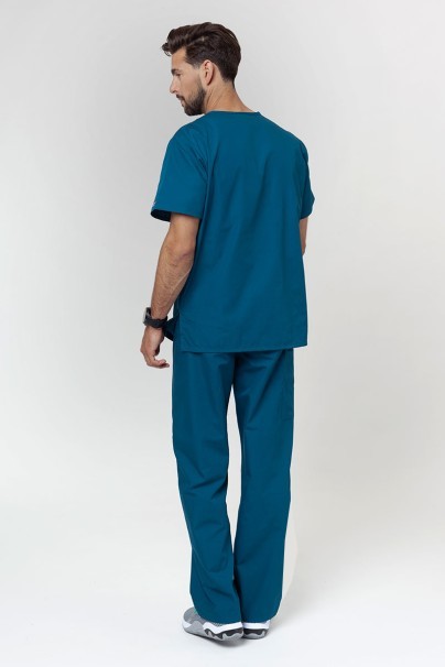 Men’s Cherokee Originals V-neck scrub top caribbean blue-5