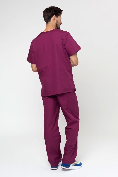 Men’s Cherokee Originals V-neck scrub top wine-6