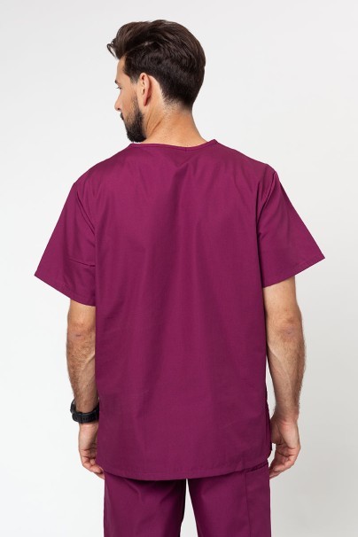 Men’s Cherokee Originals V-neck scrub top wine-1