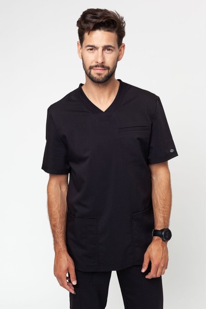 Men's Dickies Balance scrubs set (V-neck top, Mid Rise trousers) black-2