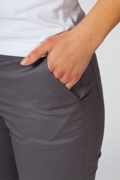 Women's Sunrise Uniforms Slim (elastic) scrub trousers pewter-3