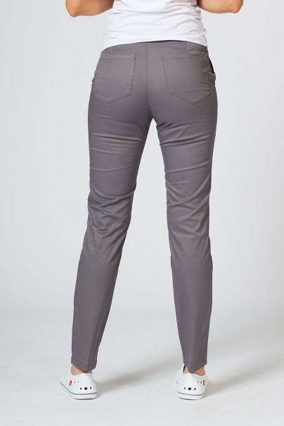 Women's Sunrise Uniforms Slim (elastic) scrub trousers pewter-2