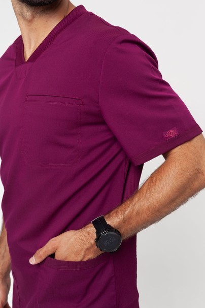 Men's Dickies Balance V-neck scrub top wine-3