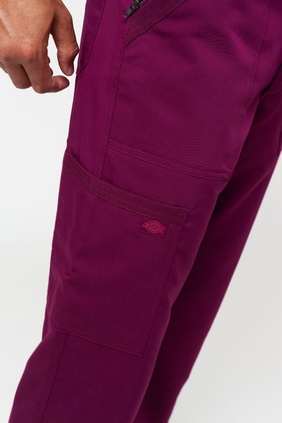 Men's Dickies Balance Mid Rise scrub trousers wine-5