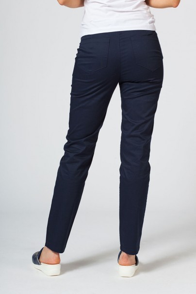 Women's Sunrise Uniforms Slim (elastic) scrub trousers true navy-2