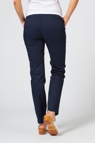Women's Sunrise Uniforms Slim (elastic) scrub trousers true navy-3