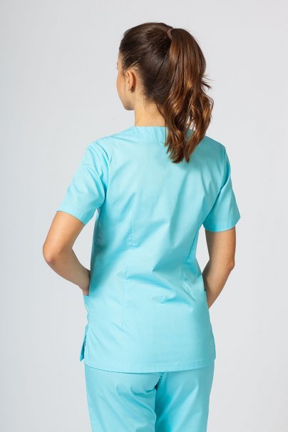 Women's Sunrise Uniforms Basic Light scrub top aqua-2