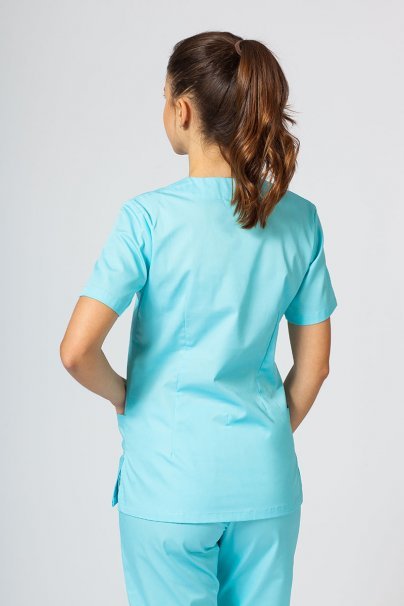 Women's Sunrise Uniforms Basic Light scrub top aqua-1