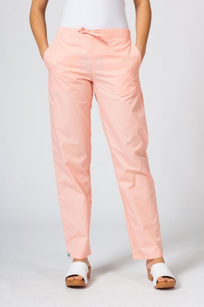 Women’s Sunrise Uniforms Basic Classic scrubs set (Light top, Regular trousers) salmon-6