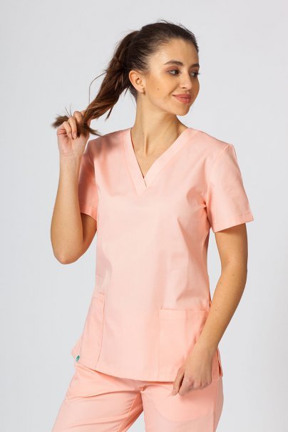 Women’s Sunrise Uniforms Basic Classic scrubs set (Light top, Regular trousers) blush pink-2