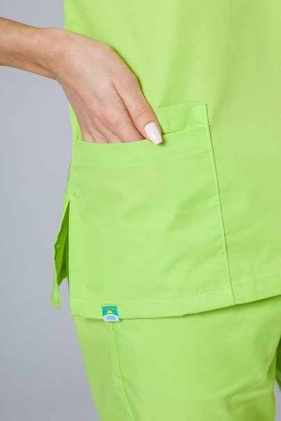 Women’s Sunrise Uniforms Basic Classic scrubs set (Light top, Regular trousers) lime-5