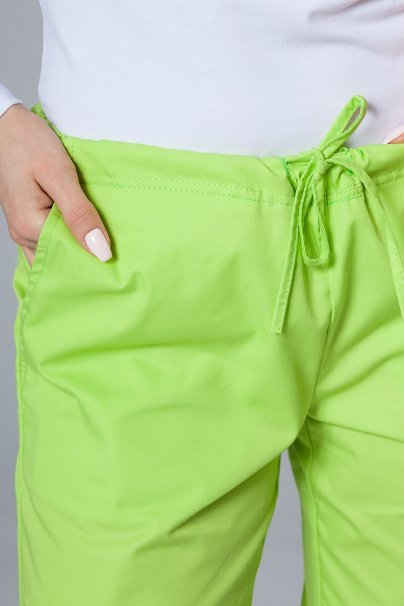 Women’s Sunrise Uniforms Basic Classic scrubs set (Light top, Regular trousers) lime-8