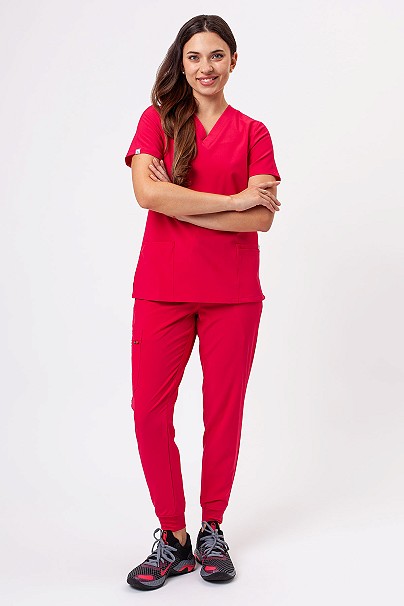 Women's Sunrise Move Pulse scrub top raspberry