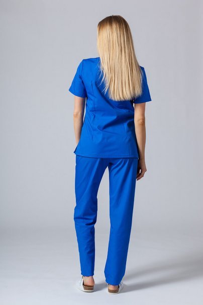 Women’s Sunrise Uniforms Basic Classic scrubs set (Light top, Regular trousers) royal blue-2