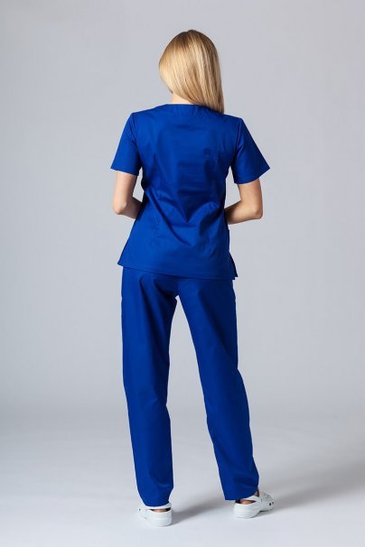 Women’s Sunrise Uniforms Basic Classic scrubs set (Light top, Regular trousers) galaxy blue-1