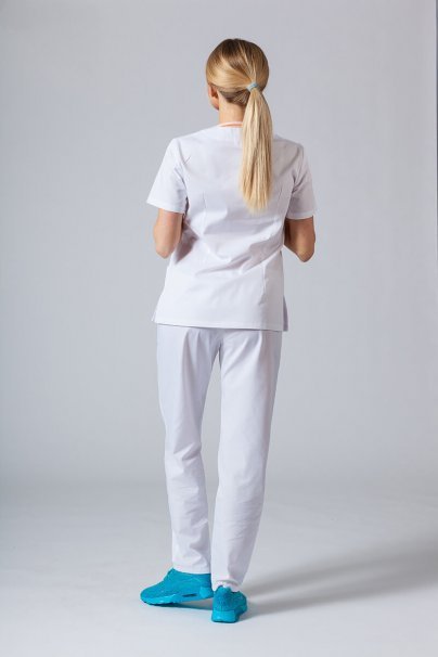 Women’s Sunrise Uniforms Basic Classic scrubs set (Light top, Regular trousers) white-1