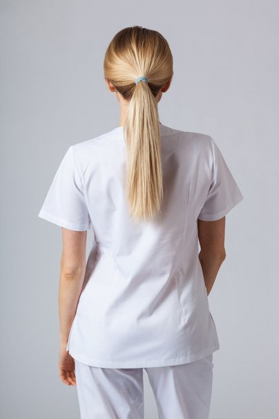 Women’s Sunrise Uniforms Basic Classic scrubs set (Light top, Regular trousers) white-5