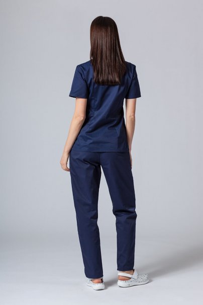 Women’s Sunrise Uniforms Basic Classic scrubs set (Light top, Regular trousers) navy-2