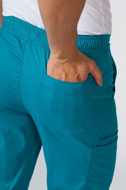 Men's Maevn Matrix scrub jogger trousers teal blue-4