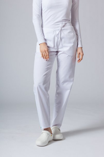 Women’s Sunrise Uniforms Basic Classic scrubs set (Light top, Regular trousers) white-8